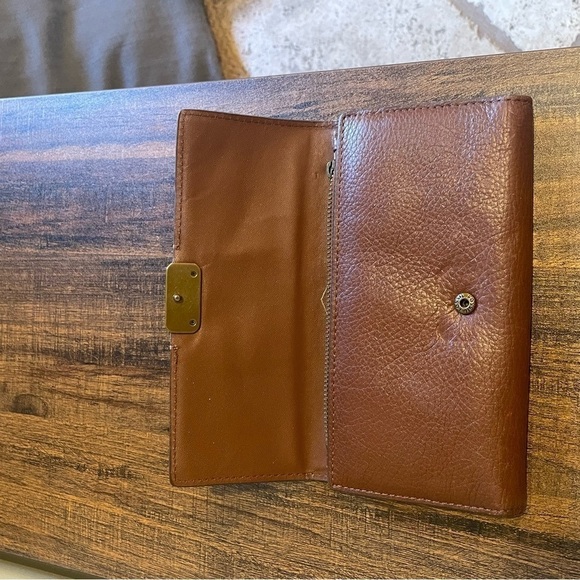 Fossil double fold wallet Pebbled Leather Brown - Picture 2 of 5